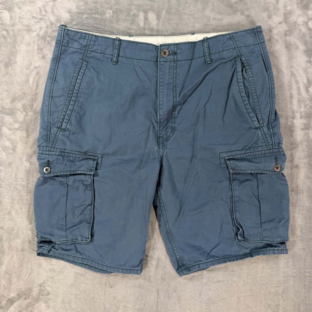 Levi's Cargo Shorts Men's Size 36 Slate Blue Teal Cotton Twill